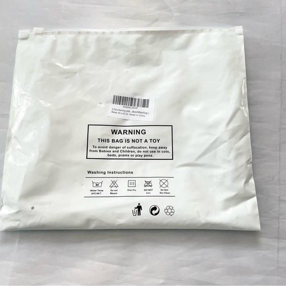 Three pair of running ankle socks in black white and gray - Picture 3 of 4